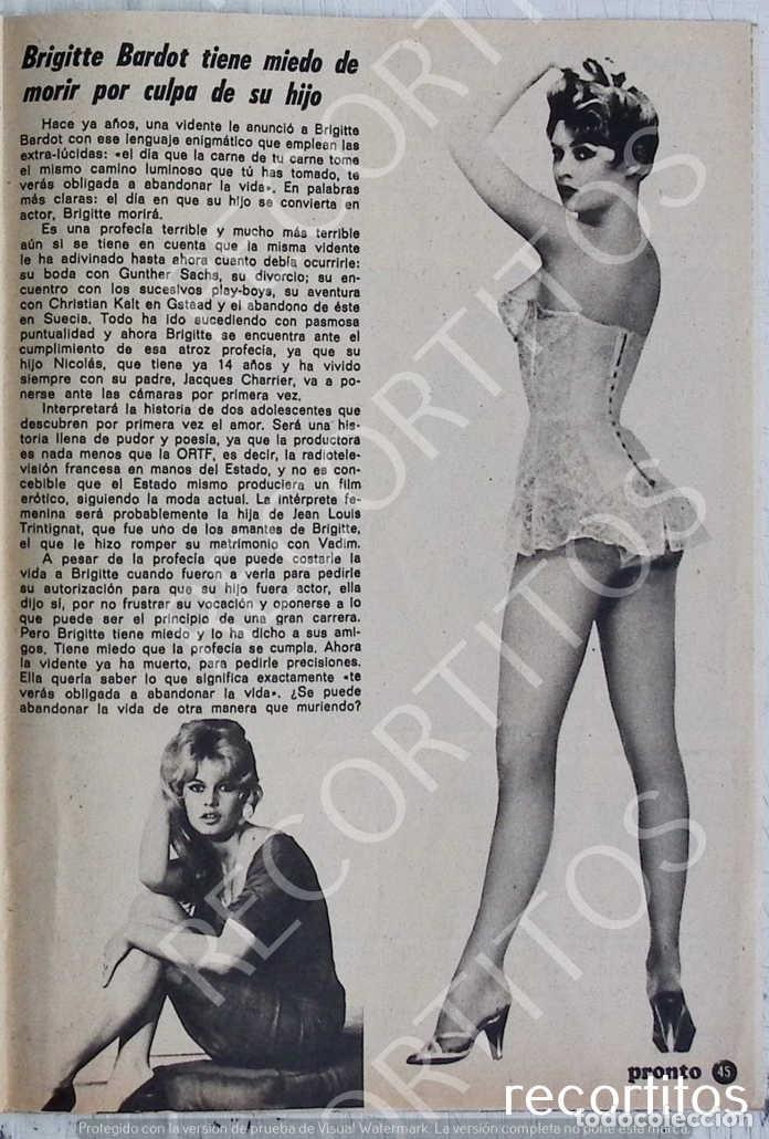 M&uacute;sica de colecci&oacute;n: brigitte bardot RECORTE PRENSA - Foto 1