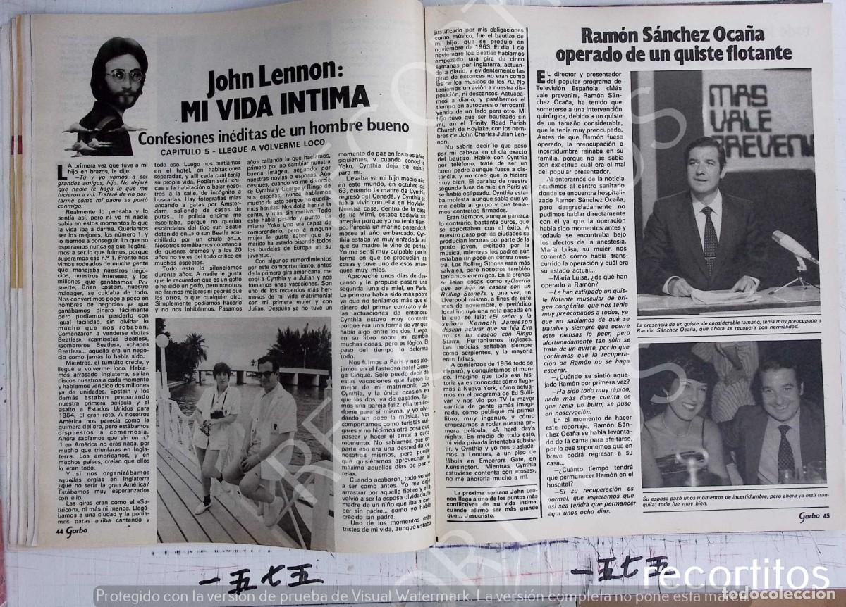 M&uacute;sica de colecci&oacute;n: JOHN LENNON MI VIDA INTIMA EN GARBO CAPITULO V