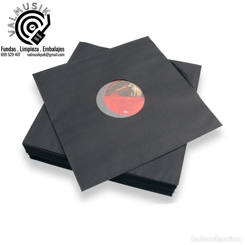 M&uacute;sica de colecci&oacute;n: 25 FUNDAS INTERIORES PAPEL NEGRO + ANTIEST&Aacute;TICO PARA DISCOS DE VINILO LP Y MAXI - ALTA CALIDAD -