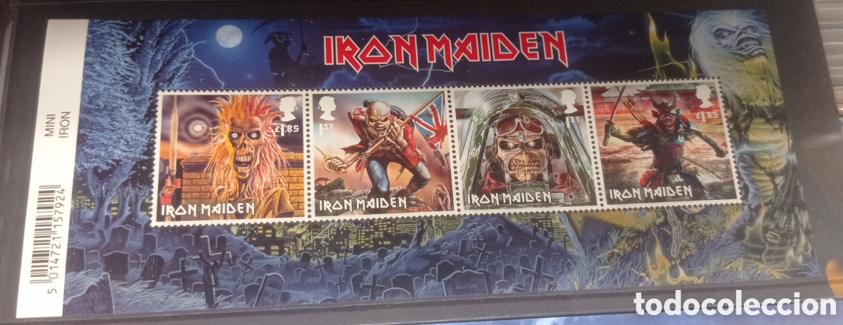 M&uacute;sica de colecci&oacute;n: 4 Sellos de IRON MAIDEN variados - Nuevos