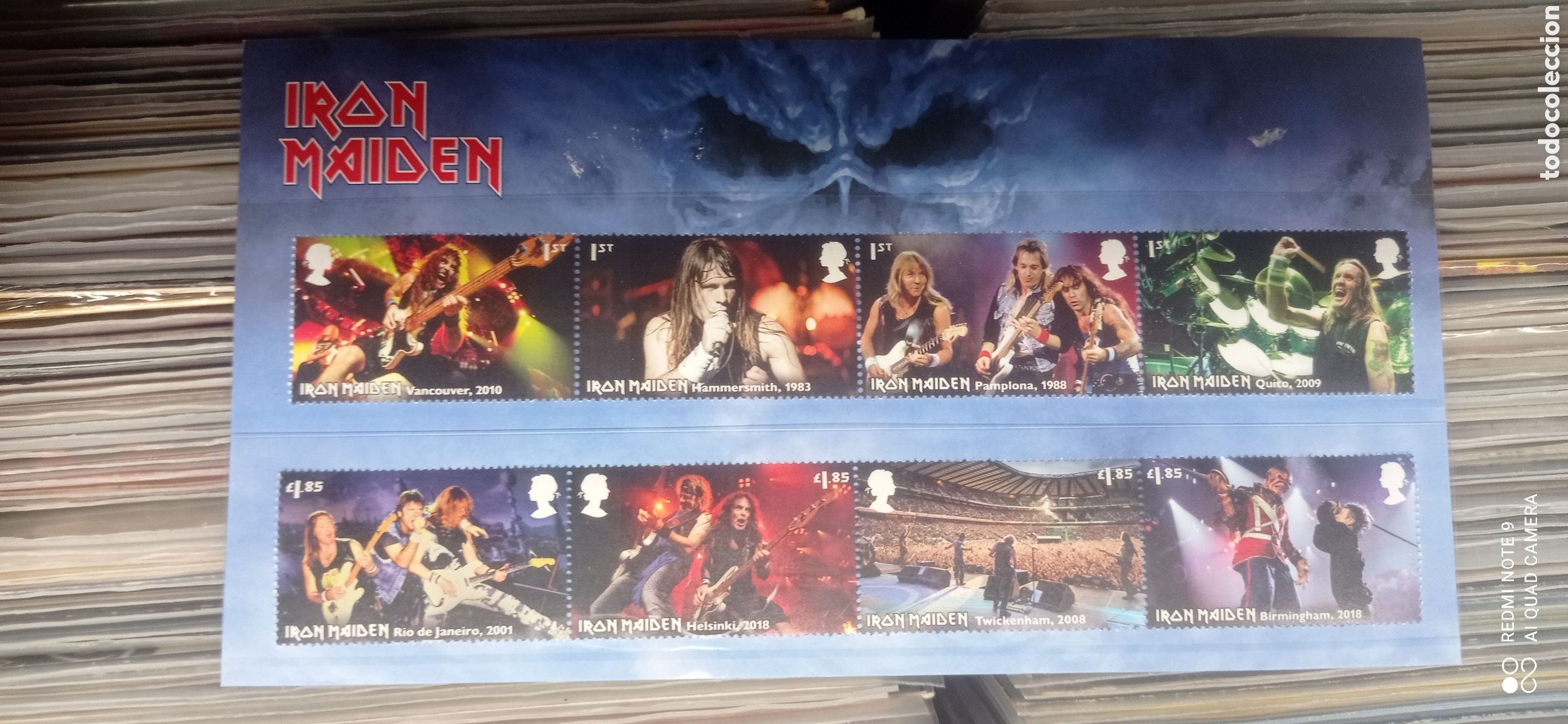 M&uacute;sica de colecci&oacute;n: 8 Sellos de IRON MAIDEN variados - Nuevos