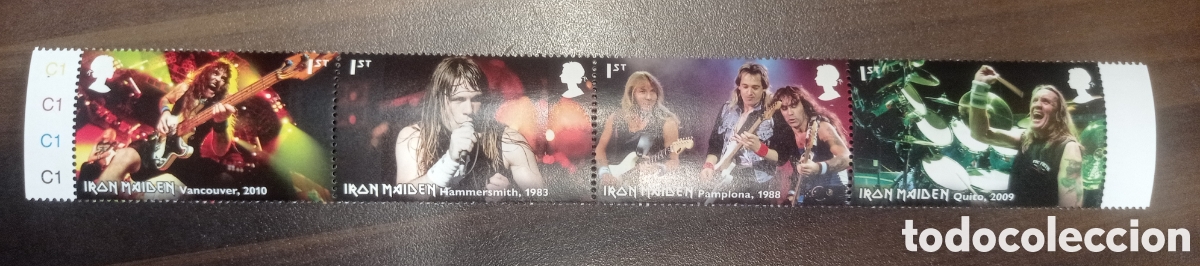 M&uacute;sica de colecci&oacute;n: 4 Sellos IRON MAIDEN variados - Nuevos