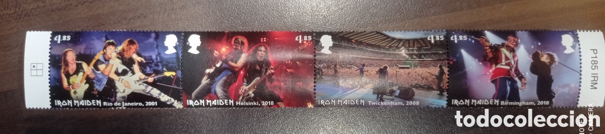 M&uacute;sica de colecci&oacute;n: 4 Sellos de IRON MAIDEN variados - Nuevos