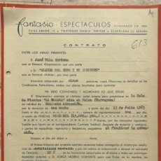 Música de colección: CONTRATO MUSICAL DE ELISEO DEL TORO 1963 SALOU. SALA DE FIESTAS LA BOLERA.
