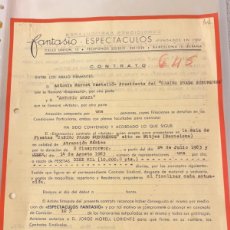 Música de colección: CONTRATO DEL BAILADOR ANTONIO AMAYA 1963 CASINO SUBURENSE SITJES.