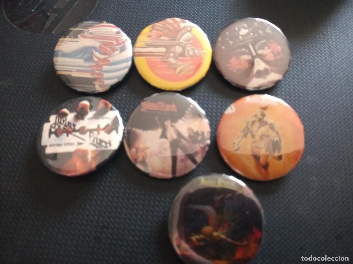 M&uacute;sica de colecci&oacute;n: JUDAS PRIEST - LOTE DE 7 CHAPAS. - Foto 1