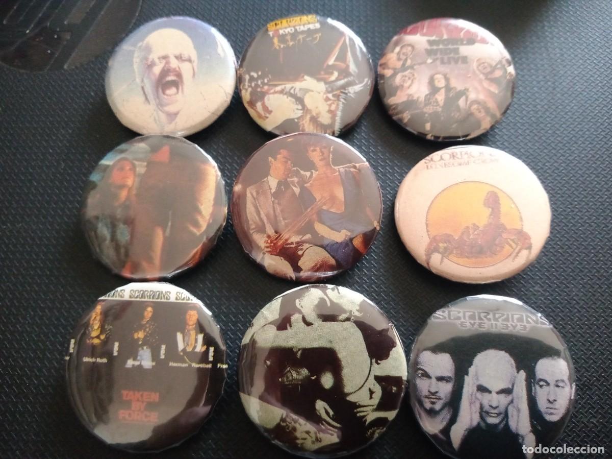 M&uacute;sica de colecci&oacute;n: SCORPIONS - LOTE DE 9 CHAPAS. - Foto 1
