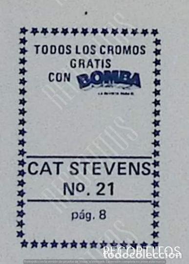 M&uacute;sica de colecci&oacute;n: CROMO BOMBA CAT STEVENS 21 - Foto 2