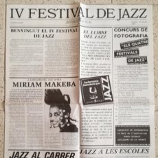 Música de colección: IV FESTIVAL DE JAZZ DE PALMA 1984 - PUBLICACIO DE GRAN FORMAT