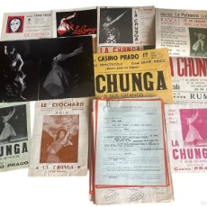 Música de colección: GRAN LOTE DE CONTRATOS PROGRAMAS , FOTOGRAFÍAS DE LA CHUNGA 1971’S