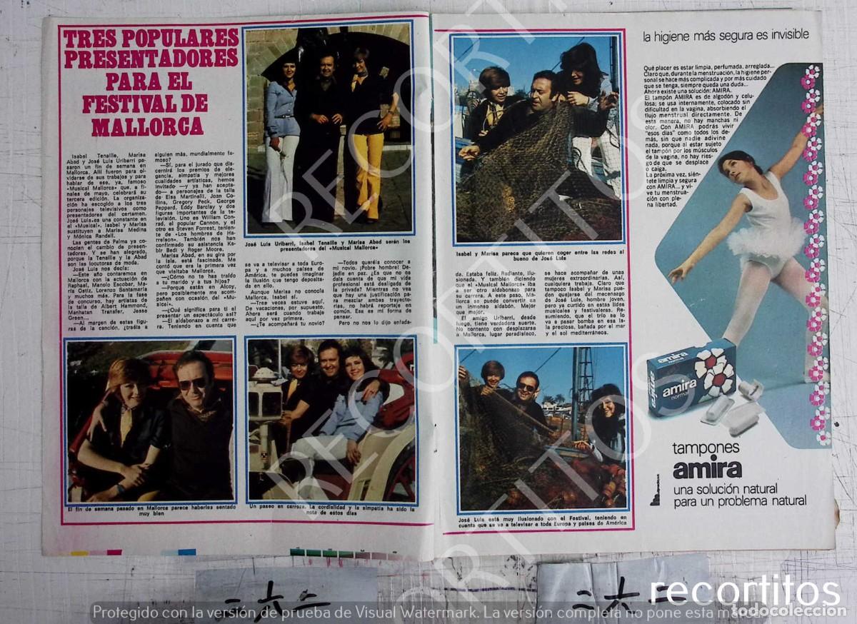 Collectible Music: JOSE LUIS URIBARRI ISABEL TENAILLE MARISA ABAD FESTIVAL DE MALLORCA TAMPONES AMIRA