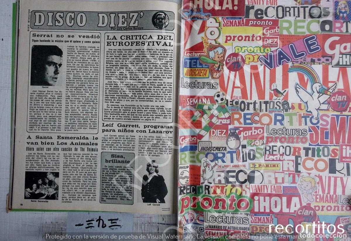 M&uacute;sica de cole&ccedil;&atilde;o: JOAN MANUEL SERRAT SANTA ESMERALDA THE ANIMALS LEIF GARRETT EUROVISION