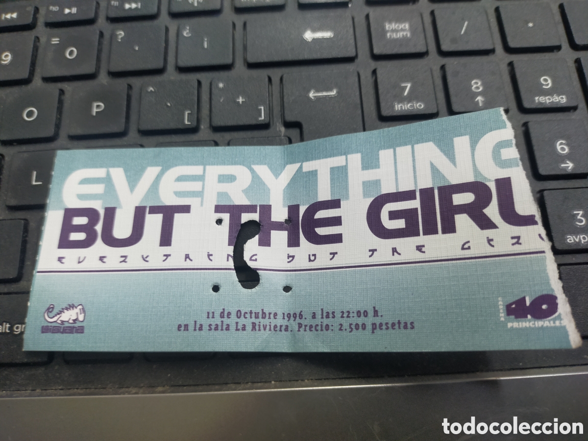 M&uacute;sica de colecci&oacute;n: Everything but the girl entrada concierto Madrid 11 octubre 1996 la Riviera