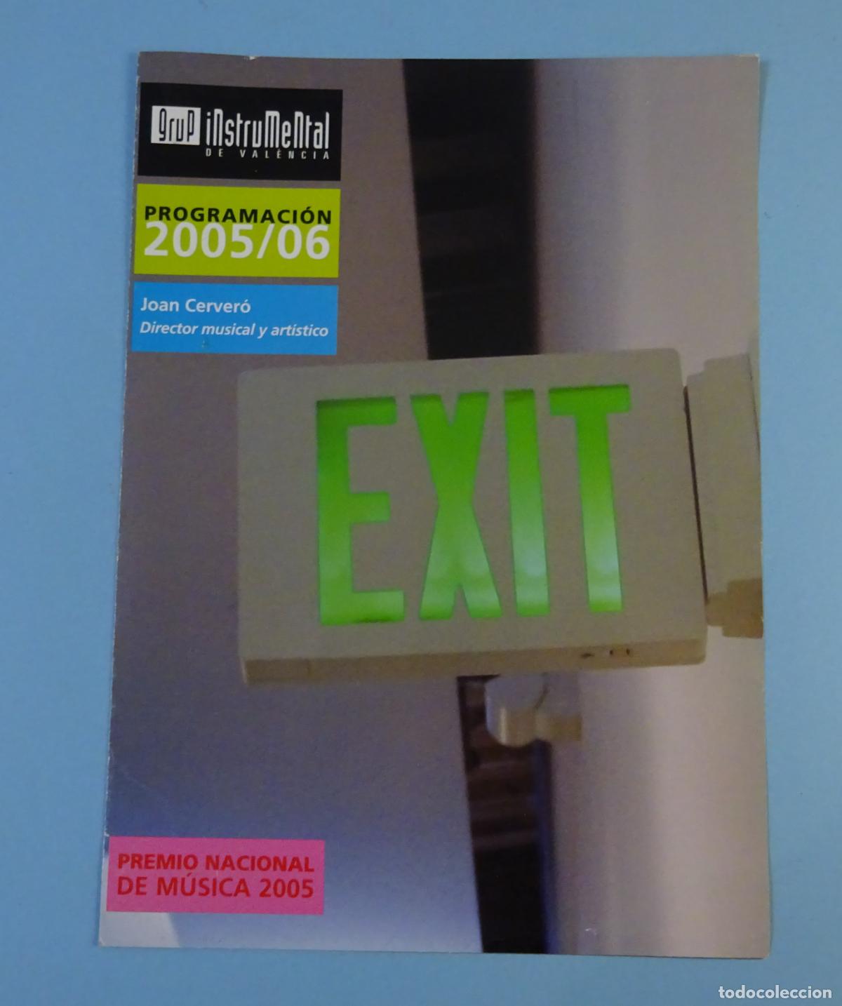 M&uacute;sica de colecci&oacute;n: D&Iacute;PTICO PROGRAMACI&Oacute;N 2005 / 2006 GRUP INSTRUMENTAL DE VAL&Egrave;NCIA - Foto 1