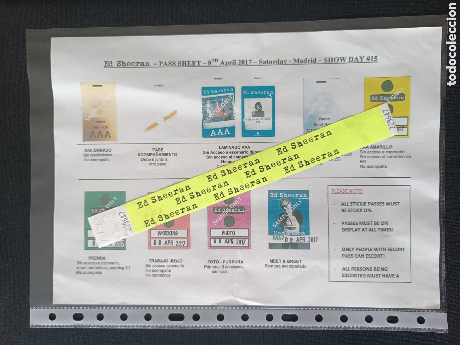 Musique de collection: ED SHEERAN - Lote concierto