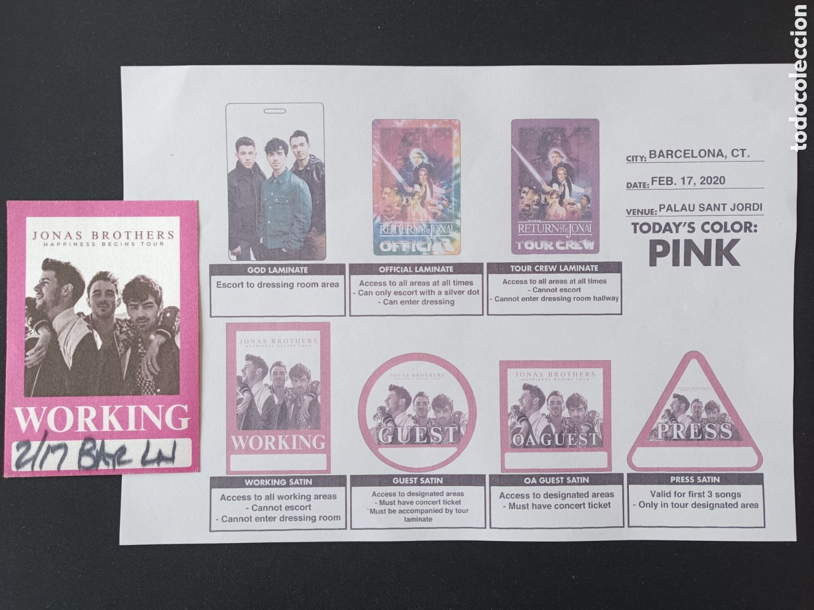 Musique de collection: JONAS BROTHERS - Lote concierto