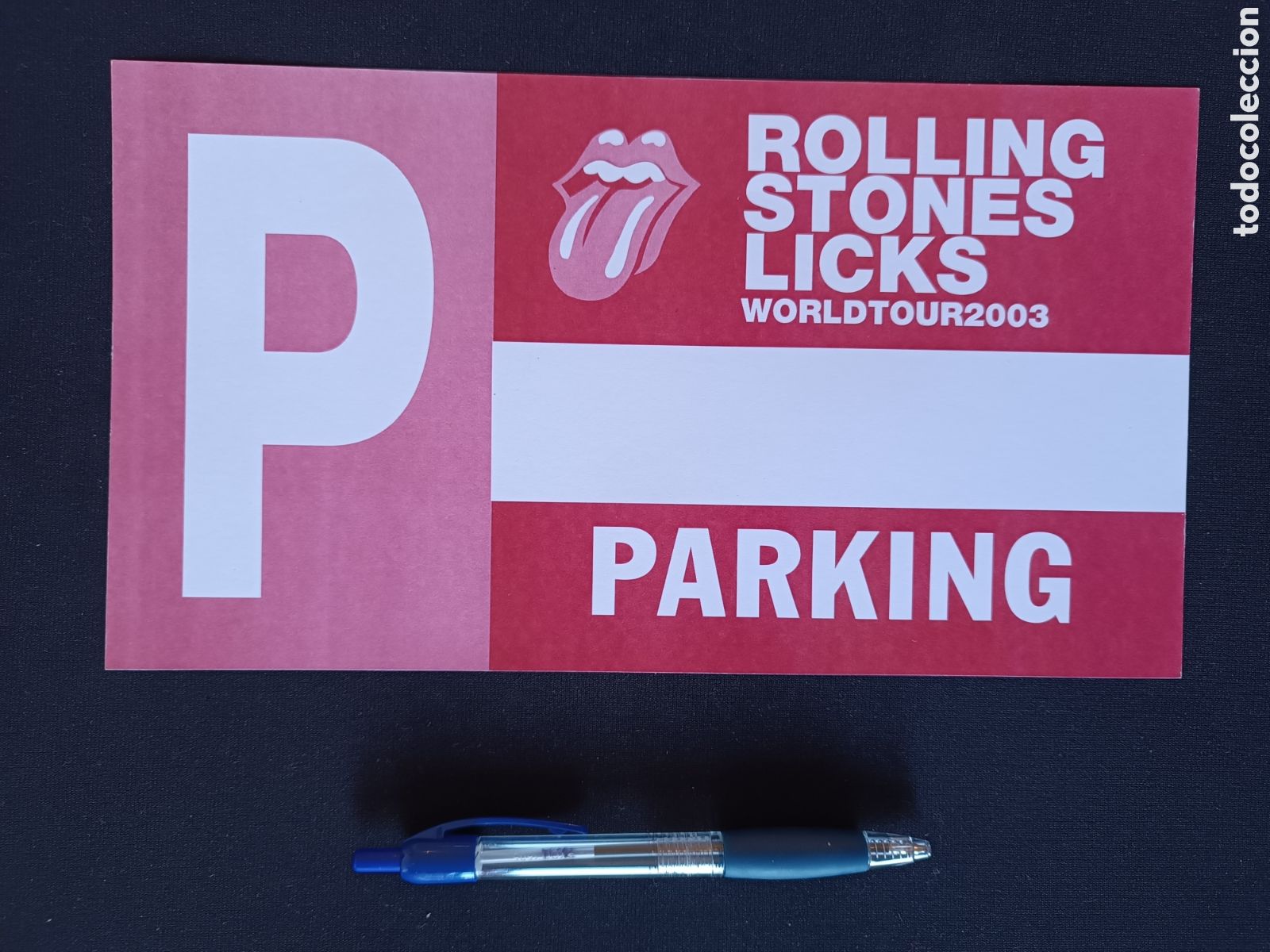 Musique de collection: ROLLING STONES - LICKS TOUR Pase parking oficial