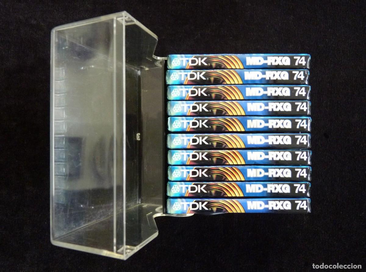 M&uacute;sica de colecci&oacute;n: BOX ARCHIVADOR CON 10 MINI DISC REGRABABLES TDK MD-RXG 74 PRECINTADOS, NUEVOS. MINIDISC MD RECORDABL