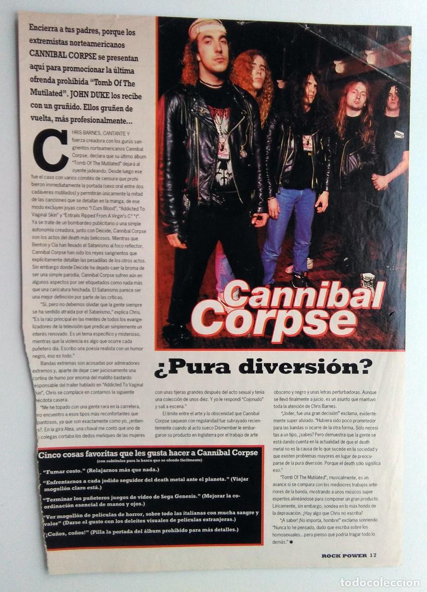 Musique de collection: MAGAZINE CLIPPINGS: CANNIBAL CORPSE - RECORTE REVISTA