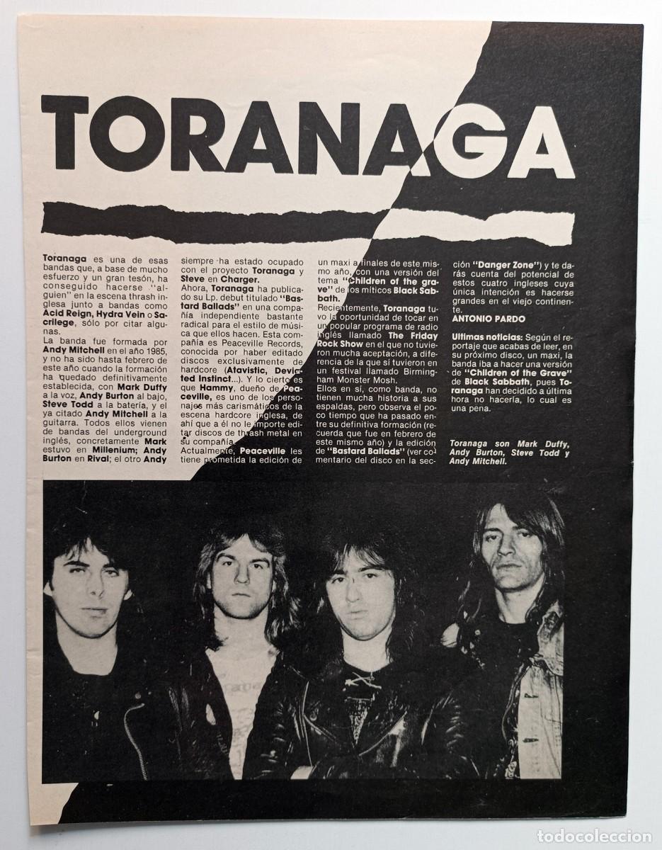 Musica di collezione: MAGAZINE CLIPPINGS: BANDA THRASH TORANAGA P&Aacute;GINA DE REVISTA