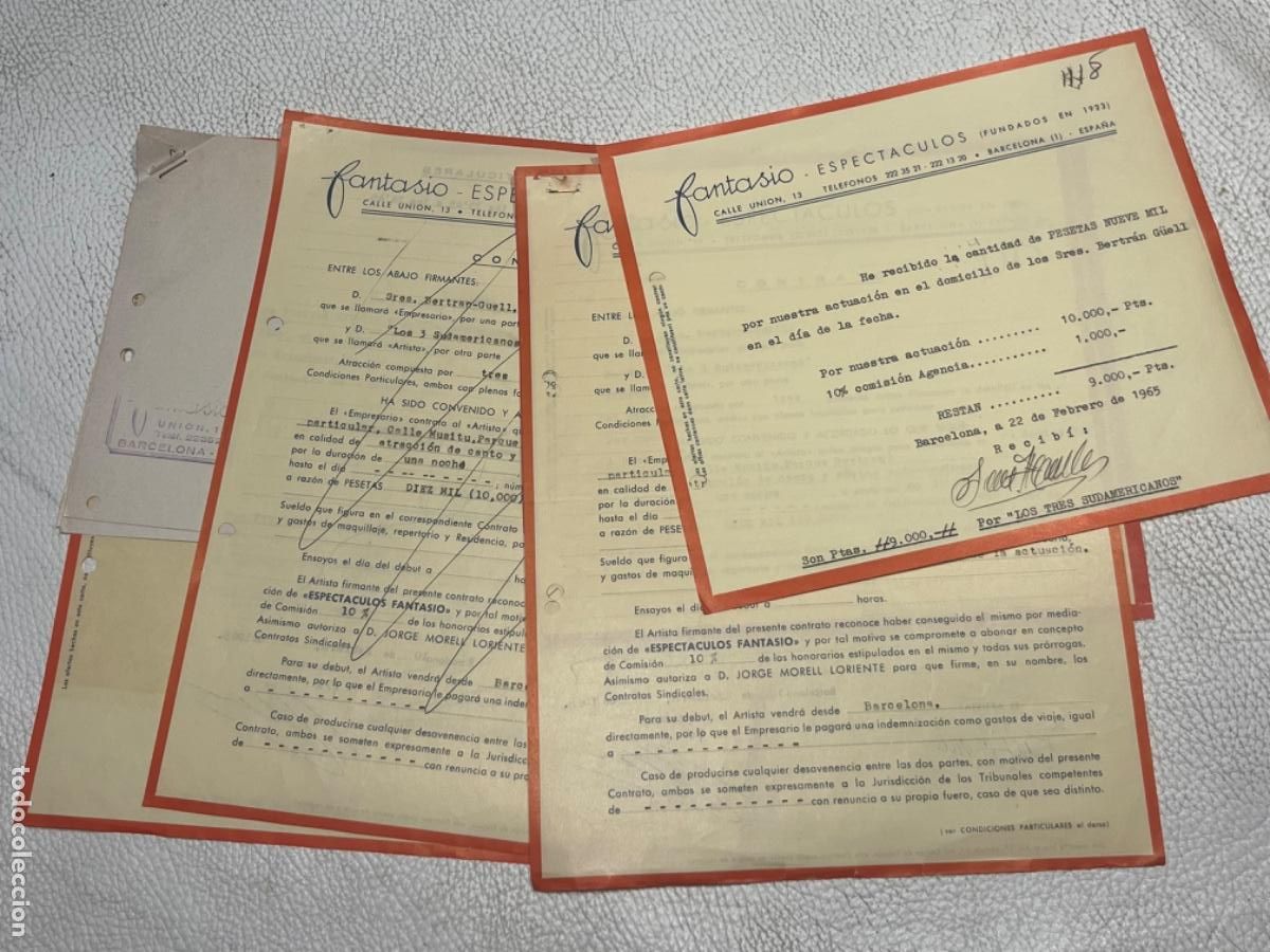 Musica di collezione: CONTRATOS DEL GRUPO LOS 3 SUDAMERICANOS 1966.