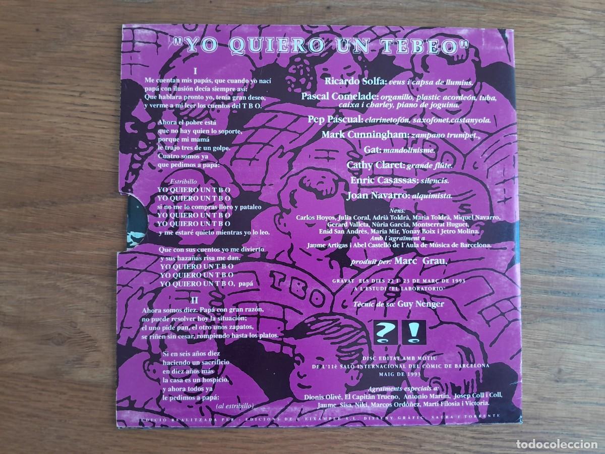 M&uacute;sica de colecci&oacute;n: YO QUIERO UN TEBEO - Single de 1993 - Foto 3