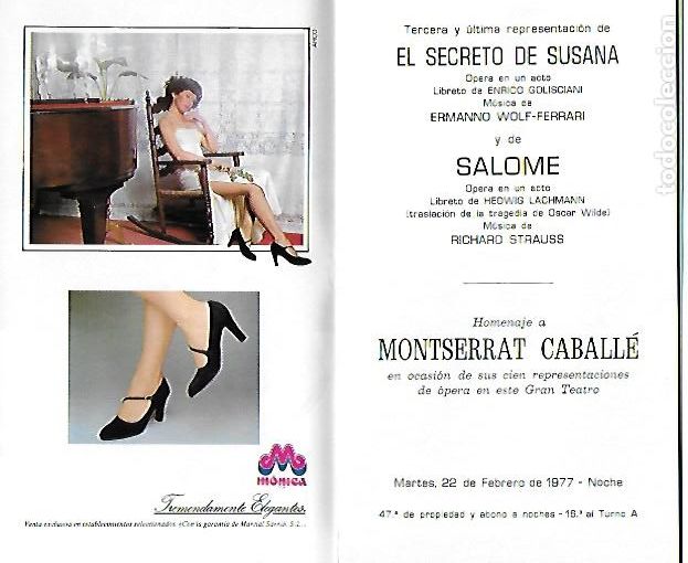 M&uacute;sica de colecci&oacute;n: Programa Gran Teatro del Liceo. Temporada 1976-77. El Secreto de Susana / R. Strauss. 17x10cm. 32 p.