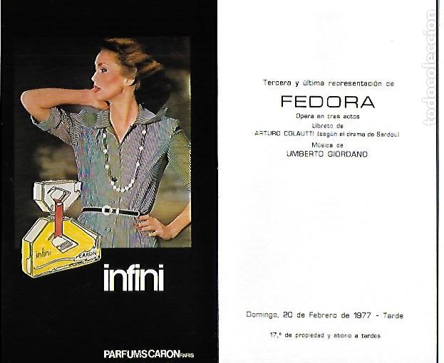 M&uacute;sica de colecci&oacute;n: Programa Gran Teatro del Liceo. Temporada 1976-77. Fedora / U. Giordano. 17x10cm. 32 p.