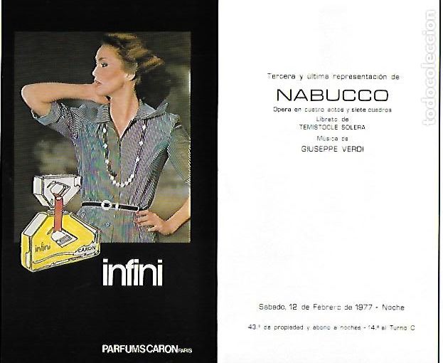 M&uacute;sica de colecci&oacute;n: Programa Gran Teatro del Liceo. Temporada 1976-77. Nabuco / G. Verdi. 17x10cm. 32 p.