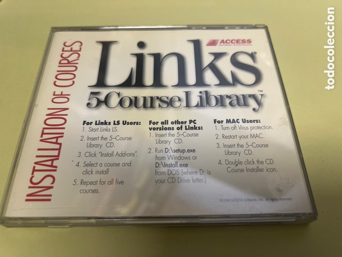 M&uacute;sica de colecci&oacute;n: T2/B1/166. CD LIBRARY , VOL 4 - PC/MAC CD VERSI&Oacute;N LINKS 5 COURSE - Foto 2