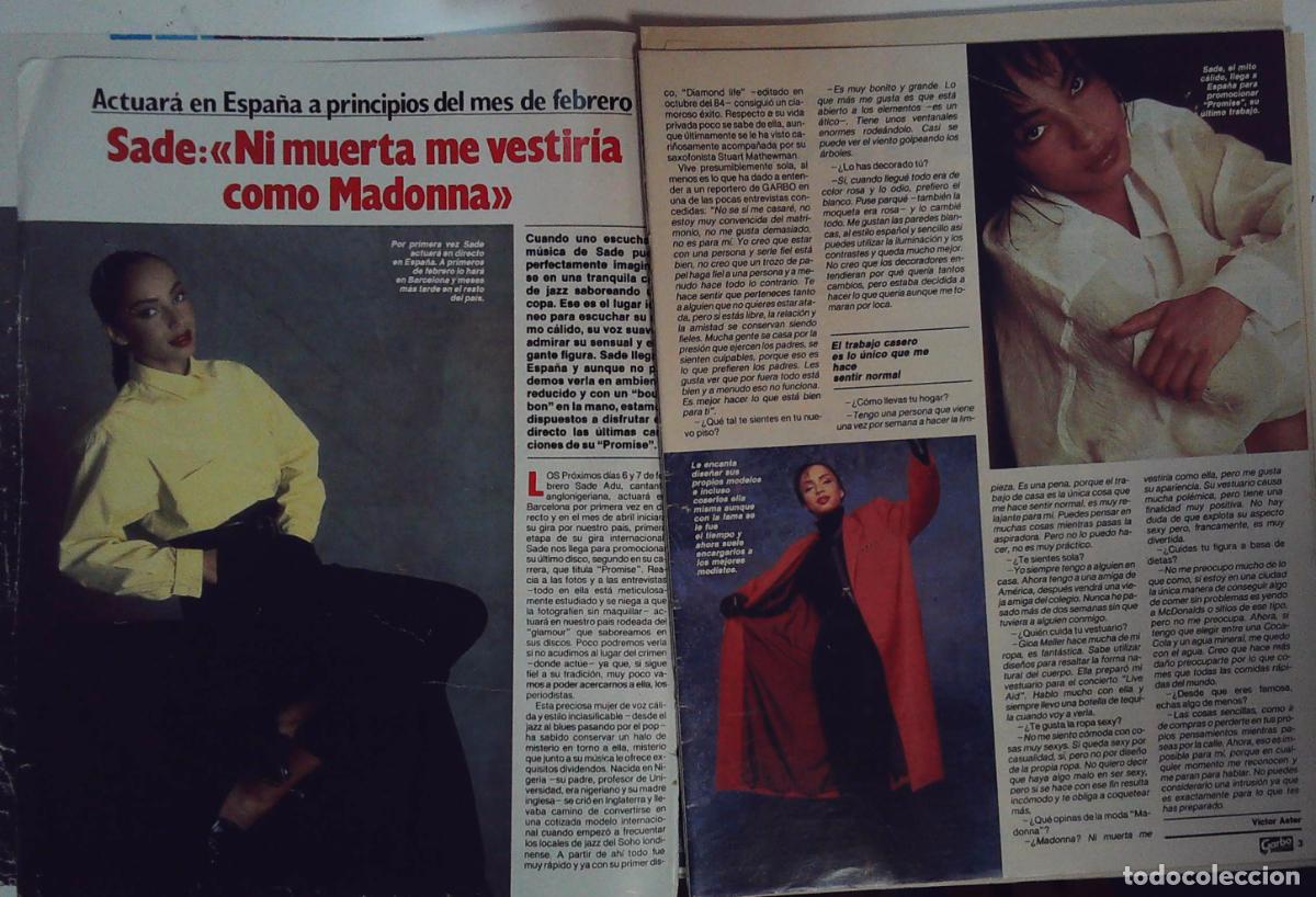 M&uacute;sica de colecci&oacute;n: SADE REPORTAJE 1986 GARBO