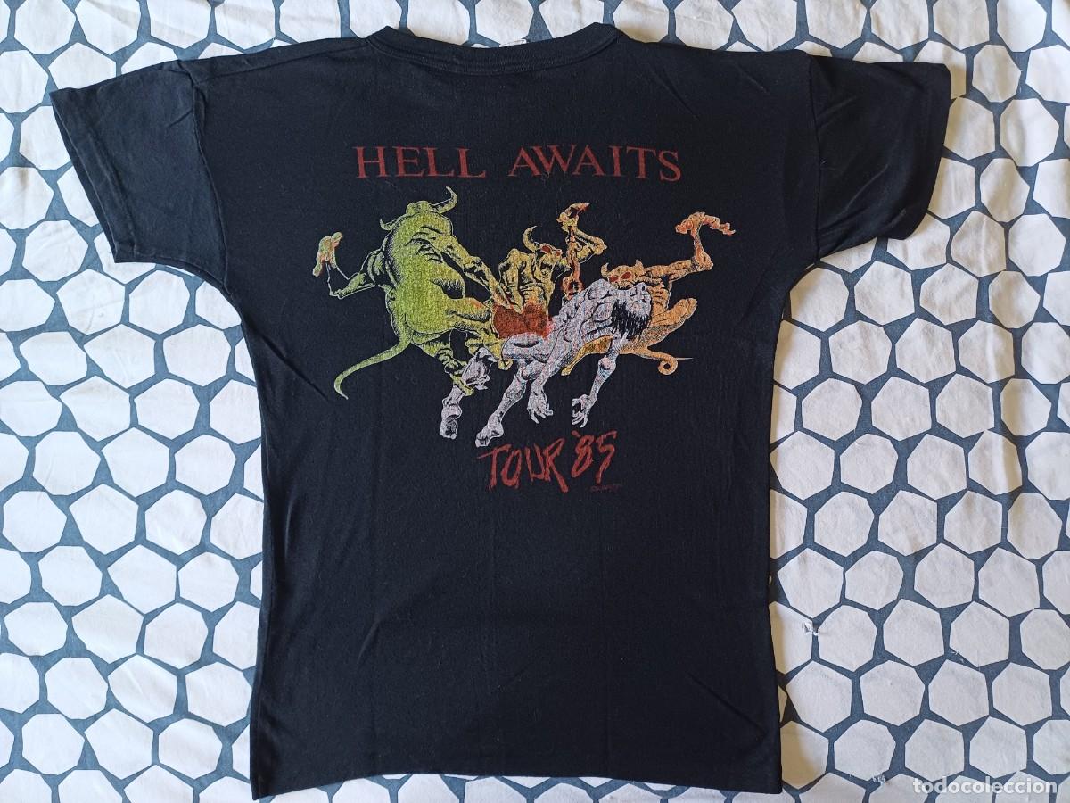 Musica di collezione: SLAYER hell awaits TOUR 1985 CAMISETA ORIGINAL U.S.A. VINTAGE CONCERT SHIRT MEGA RARA !!