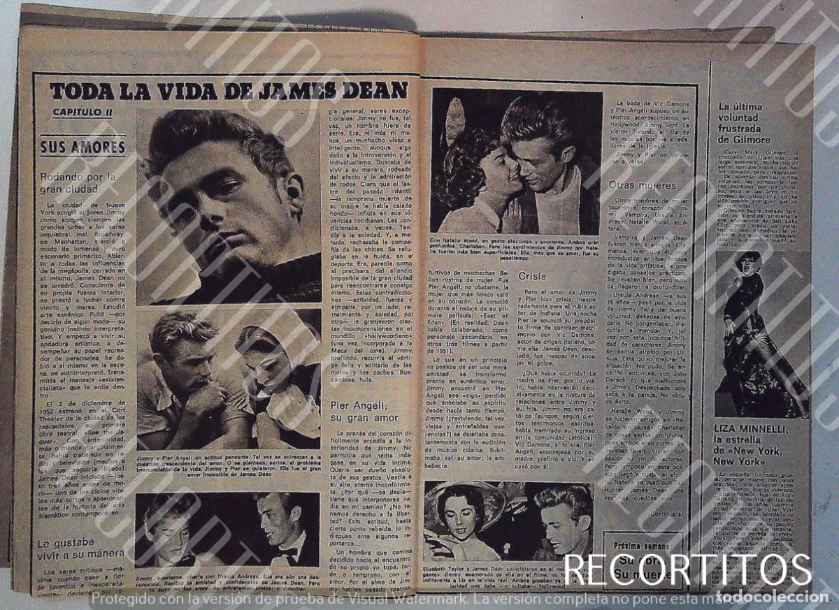 M&uacute;sica de colecci&oacute;n: LOS AMORES DE JAMES DEAN URSULA ANDRESS PIER ANGELI NATALIE WOOD ELIZABETH TAYLOR