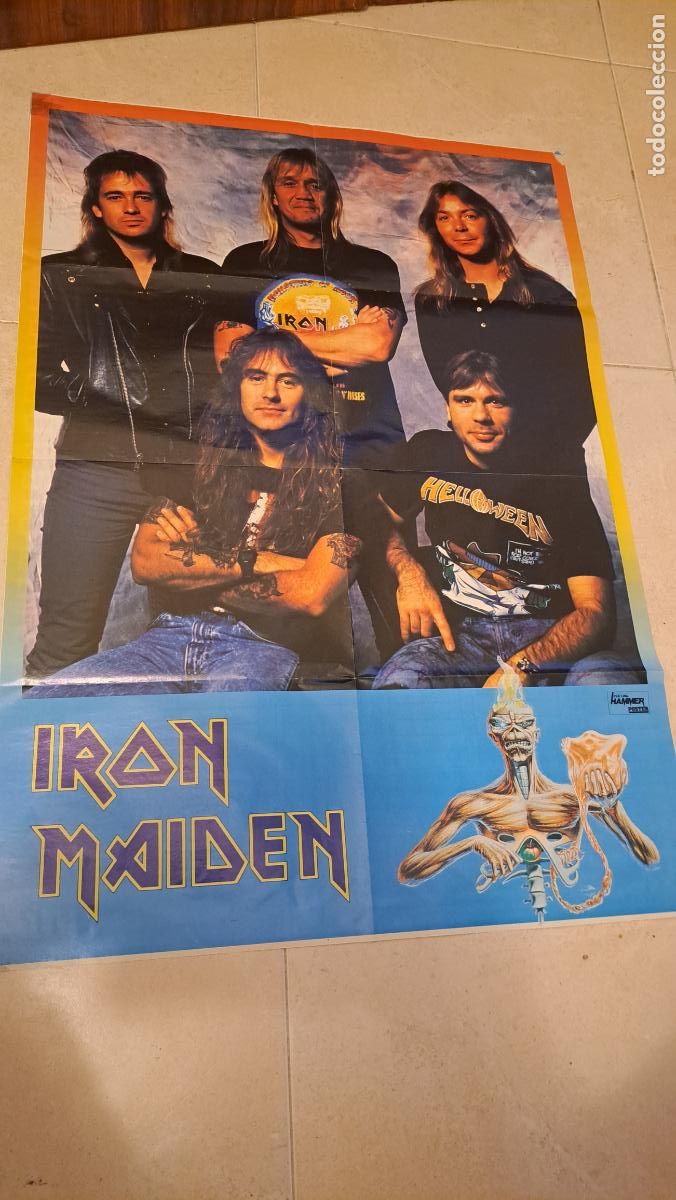 Musique de collection: Poster grande iron maiden 1989