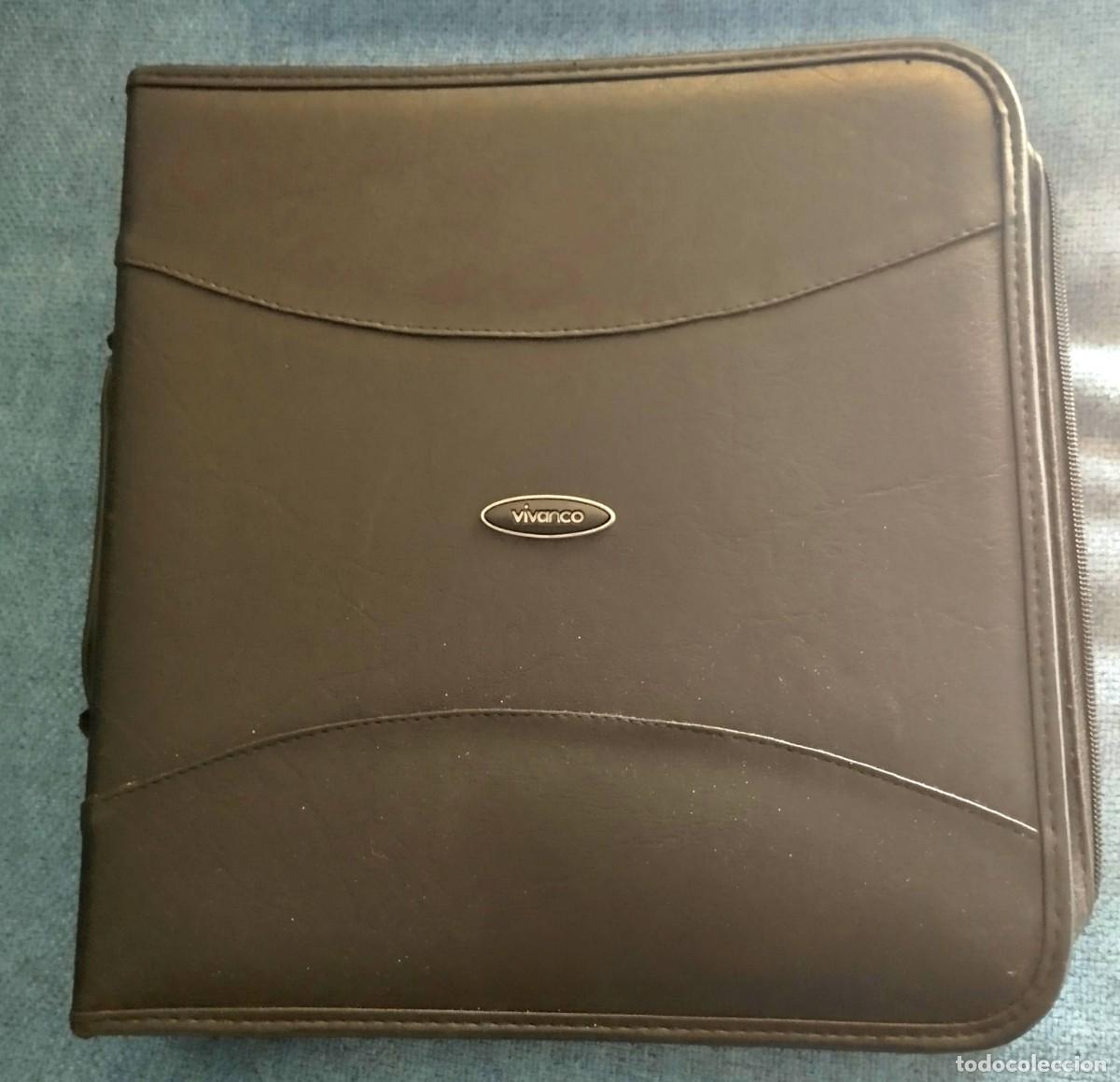 Collectible Music: ESPL&Eacute;NDIDO MALETIN DE PIEL - ESTUCHE PORTA CD- CAPACIDAD 128 CD'S - MARCA VIVANCO - IMPECABLE !!