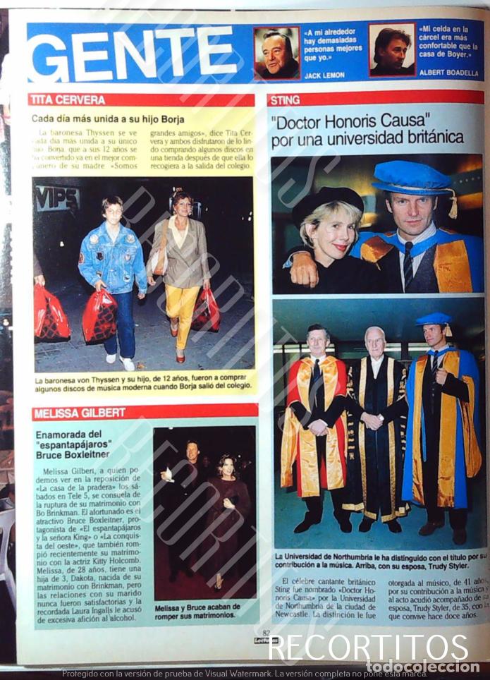 Musiksammlung: TITA CERVERA CARMEN THYSSEN MISS ESPA&Ntilde;A MELISSA GILBERT STING POLICE