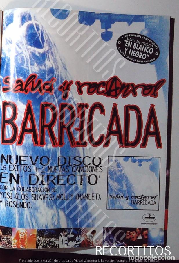 M&uacute;sica de colecci&oacute;n: barricada anuncio publicidad y articulo - Foto 2