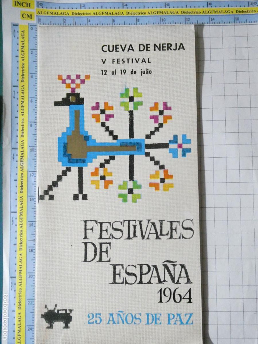 Musique de collection: REVISTA PROGRAMA FESTIVALES DE ESPA&Ntilde;A. FESTIVAL M&Uacute;SICA TEATRO CUEVA NERJA 1964 25 A&Ntilde;OS PAZ. 44P.