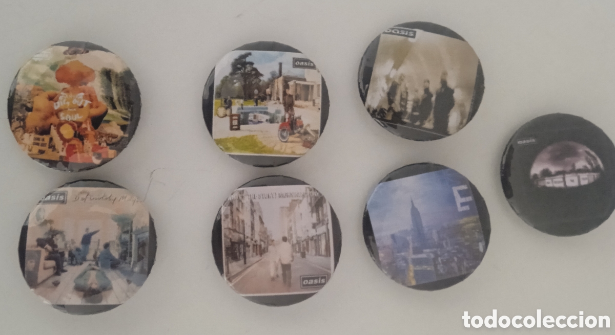 M&uacute;sica de colecci&oacute;n: Oasis discos LP chapas - Foto 1