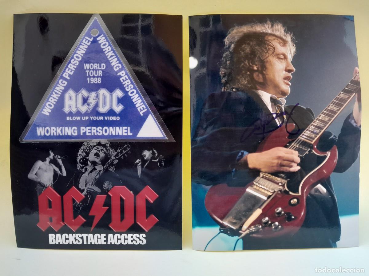 M&uacute;sica de colecci&oacute;n: AC/DC. BACKSTAGE ACCESS + FOTO FIRMADA. - Foto 1