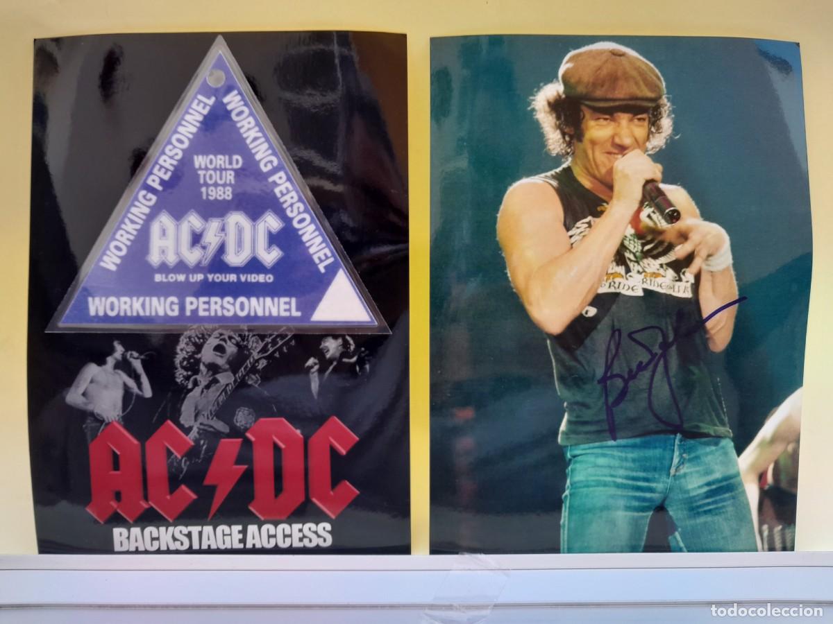 M&uacute;sica de colecci&oacute;n: AC/DC. BACKSTAGE ACCESS + FOTO FIRMADA. - Foto 1