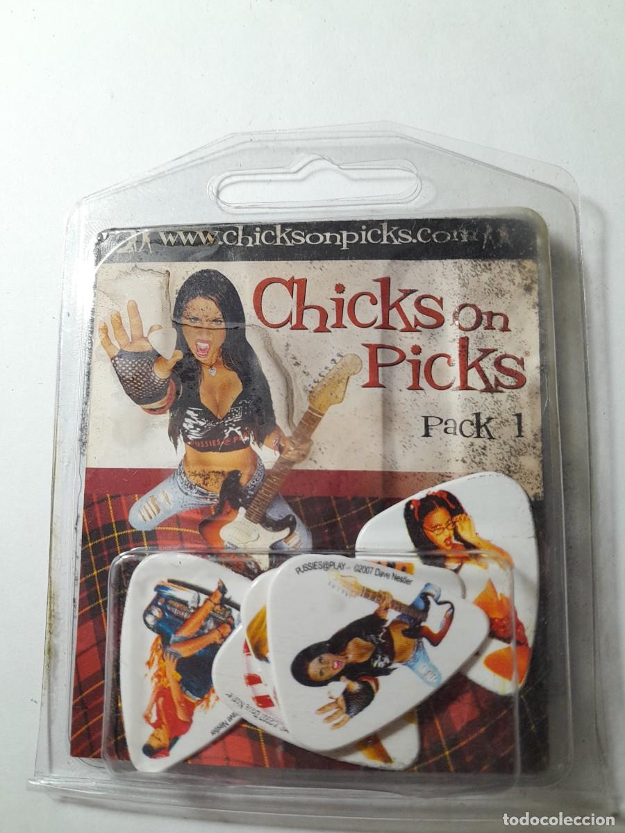 M&uacute;sica de colecci&oacute;n: CHICKS ON PICKS. VARIAS PUAS DE GUITARRA. - Foto 1