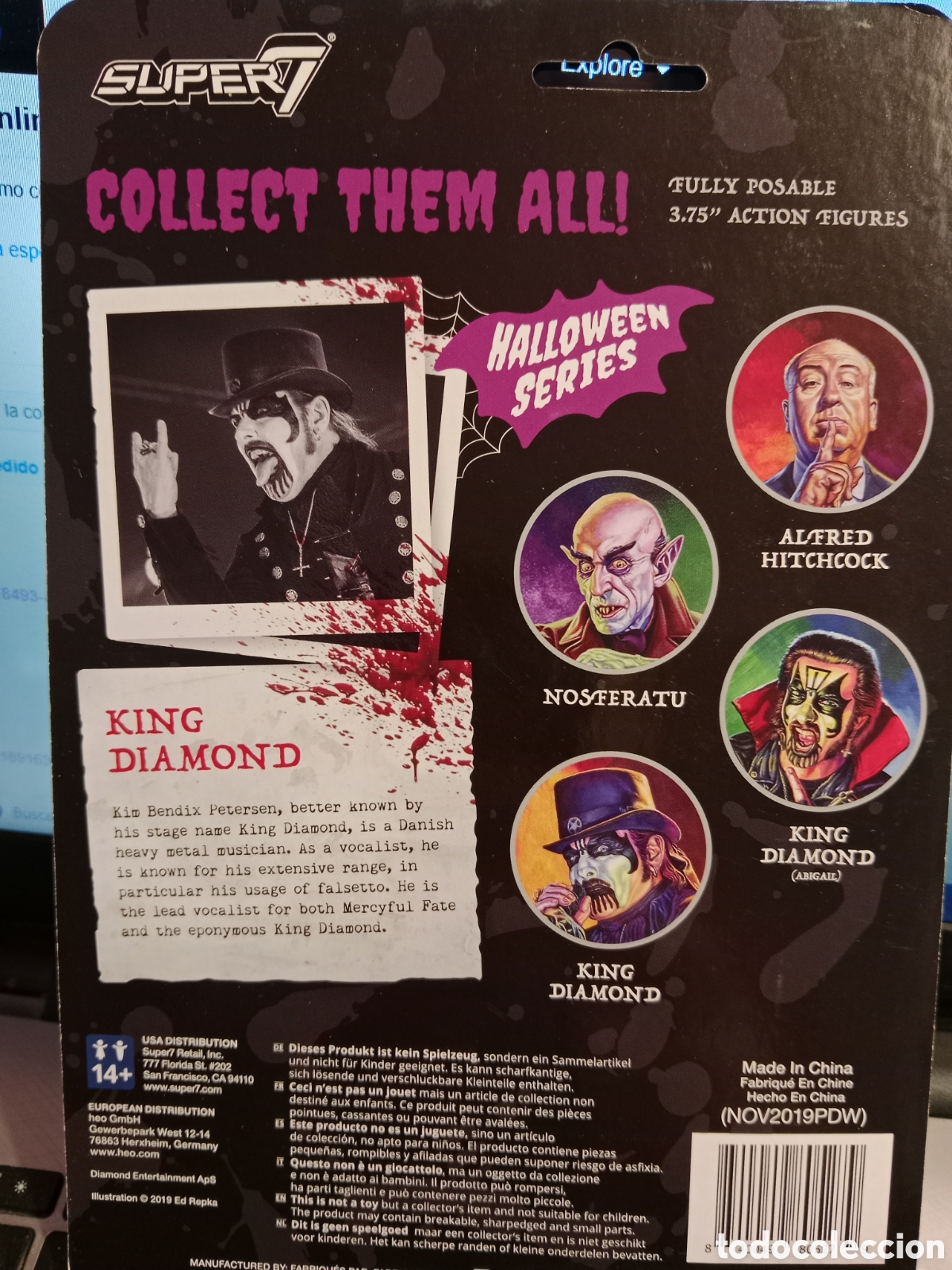 M&uacute;sica de colecci&oacute;n: King Diamond Super7 action figure - Foto 2
