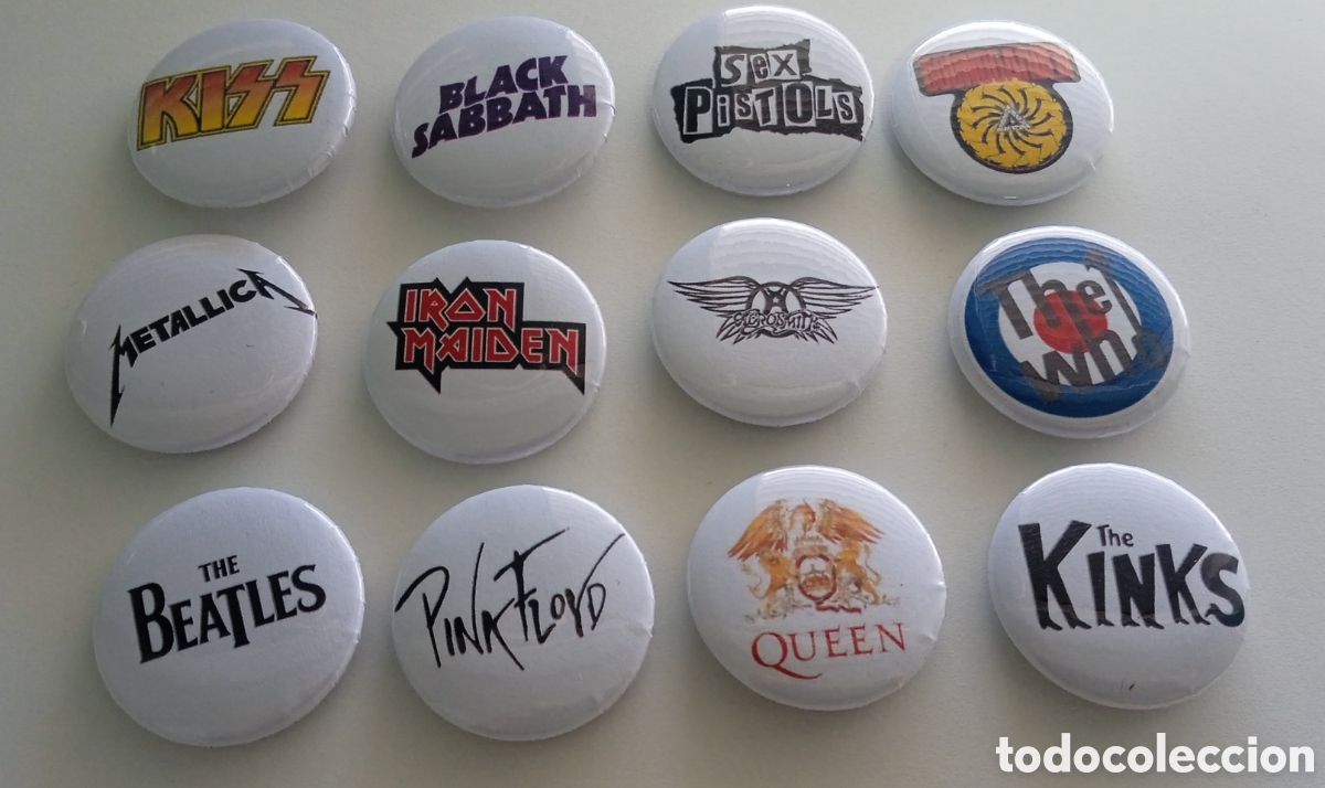 Musica di collezione: Logos bandas rock hist&oacute;ricas chapas (I)