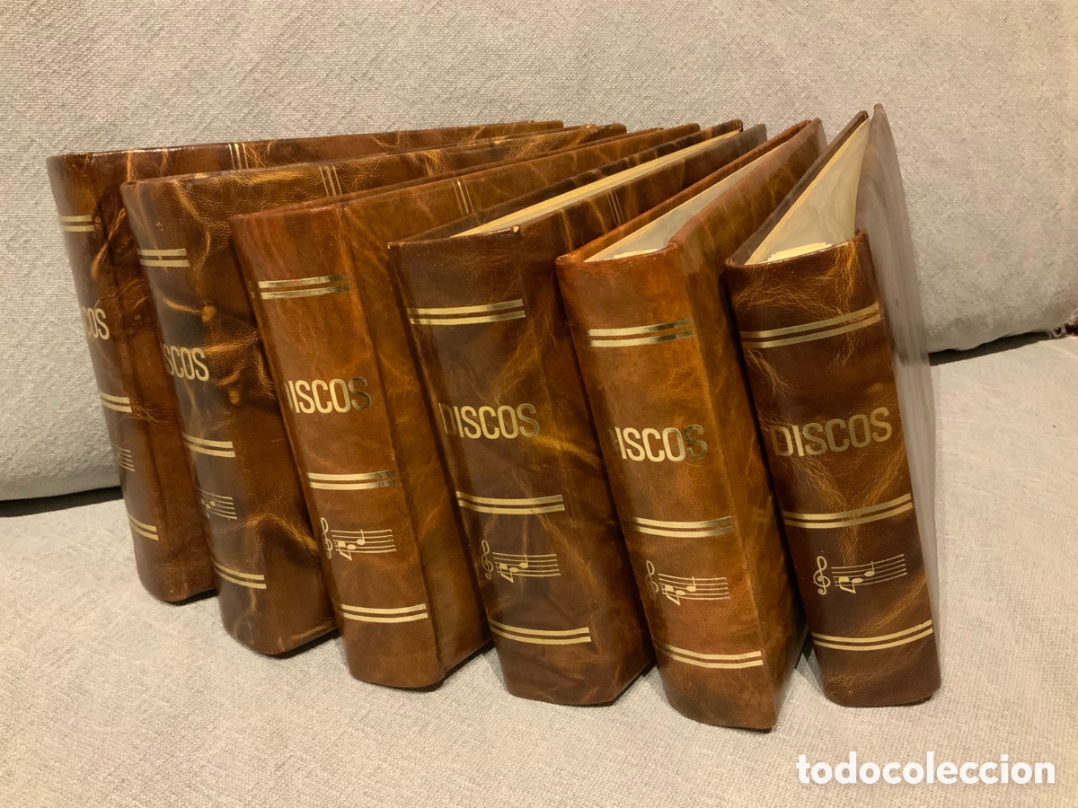 Musica di collezione: Lote de 6 &aacute;lbumes estuches de discos vinilos singles de piel aut&eacute;ntica Cortydix a&ntilde;os 60