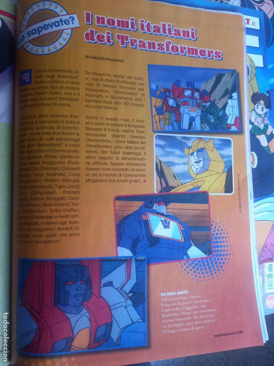 Musica di collezione: transformers clippings italia