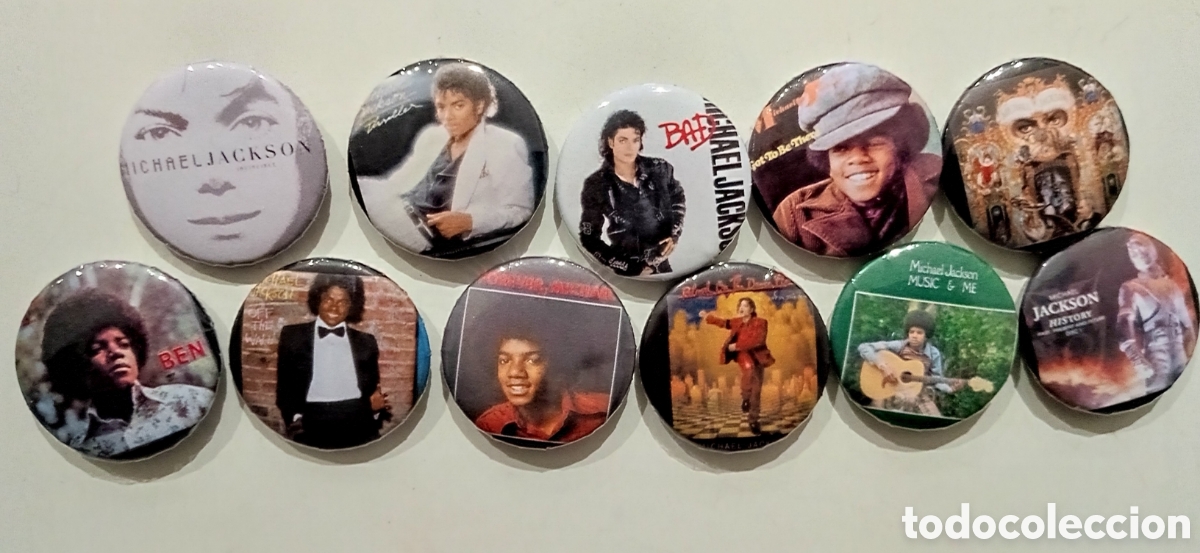 M&uacute;sica de colecci&oacute;n: Michael Jackson discos LP chapas portadas - Foto 1