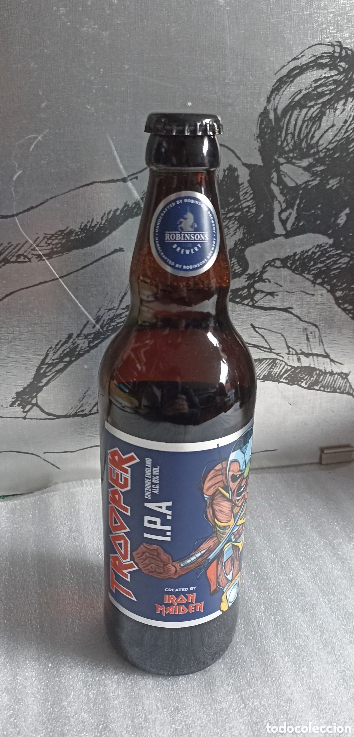 M&uacute;sica de colecci&oacute;n: Botella Iron Maiden Trooper importacion - Foto 3