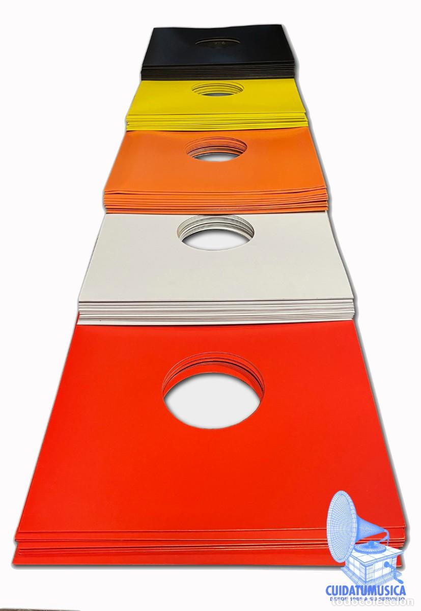 Musique de collection: 10 FUNDAS / CARPETAS DE CARTON MULTICOLOR PARA DISCOS DE VINILO LP Y MAXI 12