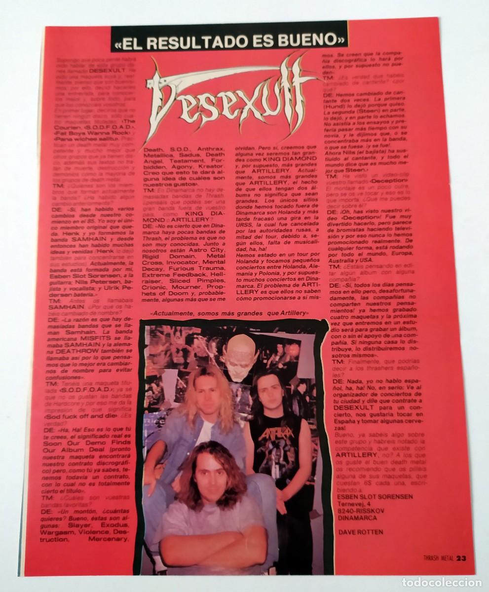Musiksammlung: DESEXULT - RECORTE REVISTA CLIPPINGS ENTREVISTA